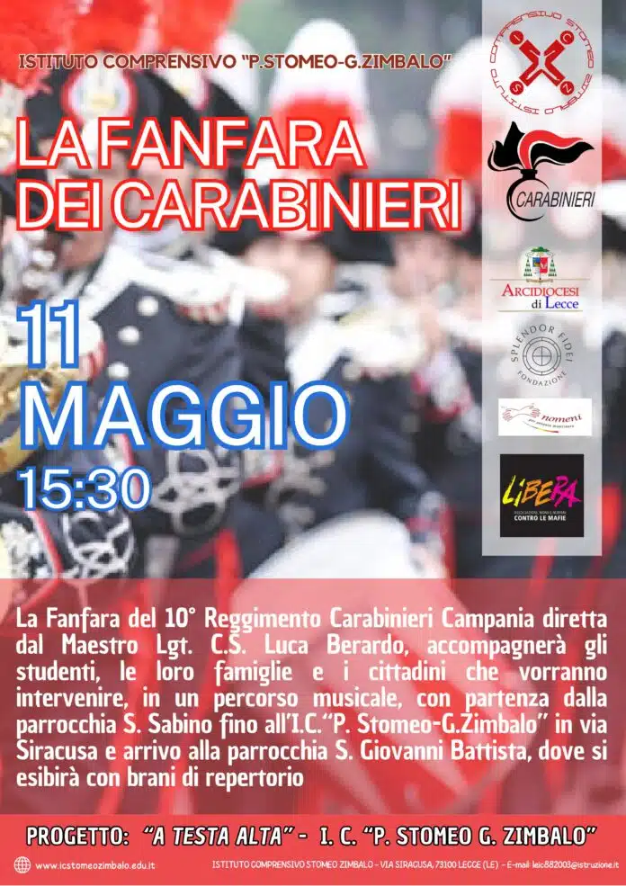 Locandina dell'evento Fanfara dei Carabinieri a Lecce
