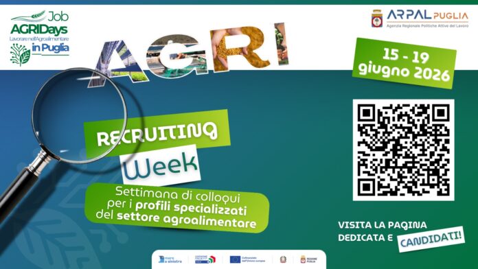 Locandina di AGRI Job Days, la maxi recruiting week di ARPAL